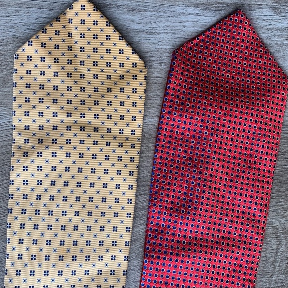 Lot 4 Printed 100% Silk Ties J.Crew Tommy Hilfiger Banana Republic Gap Premium - Picture 7 of 12